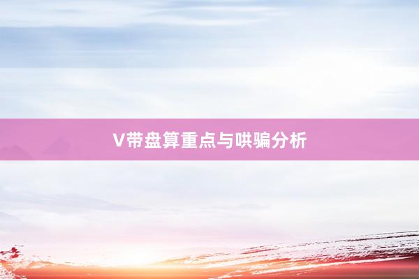 V带盘算重点与哄骗分析