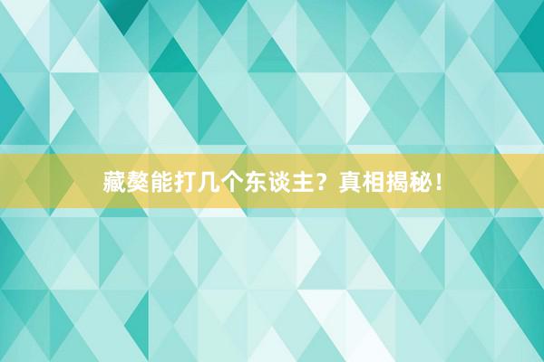 藏獒能打几个东谈主？真相揭秘！